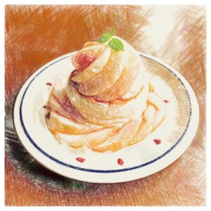 桃パンケーキ Cafe Re Lax